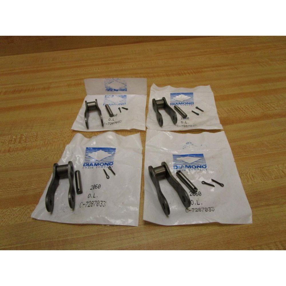 Diamond Chain Company C-7287033 Roller Chain Link 2060 (Pack of 4)
