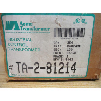 Acme TA-2-81214 Industrial Control Transformer TA281214