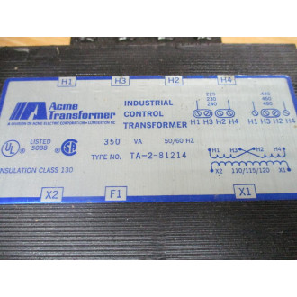 Acme TA-2-81214 Industrial Control Transformer TA281214
