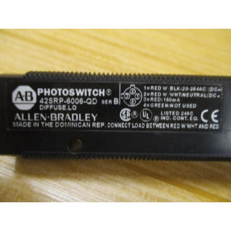Allen Bradley 42SRP-6006-QD Photoelectric Sensor 42SRP6006QD - Used