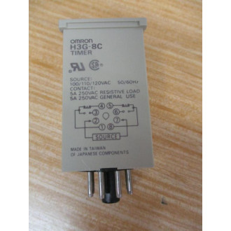 Omron H3G-8C AC100110120 5S Solid State Timer H3G-8C - New No Box