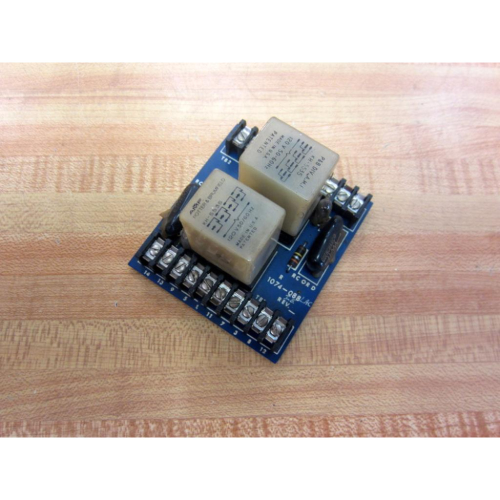 Emerson Wer Industrial 1074-088 Relay Board 107488 W2 Relays - Used Emerson Wer Industrial 1074-088 Relay Board 107488 W2 Relays - Used