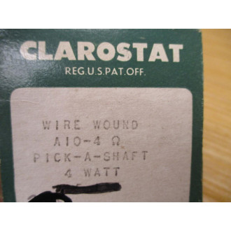 Clarostat A10-4 Potentiometer A104 4 OHM 4 Watt