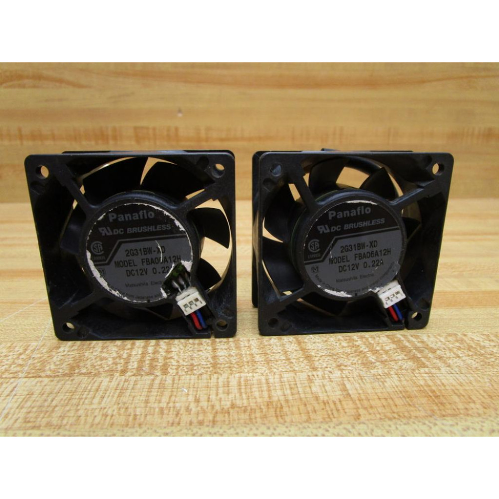 Panaflo FBA06A12H DC Brushless Fan (Pack of 2) - Used