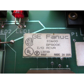 General Electric IC600BF800K IO RCVR Module W-IO RCVR Face Plate - Used