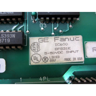 GEFanuc IC600BF831 Input Board IC600BF831K wHLDL1 Add-On-Board - Used