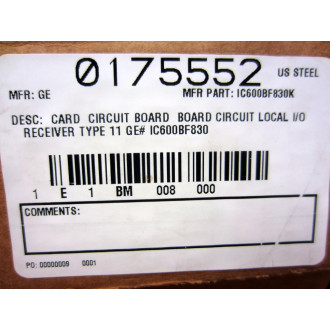 GEFanuc IC600BF830B IO RCVR Module IC600YB830B W IC600FP830B Face Plate