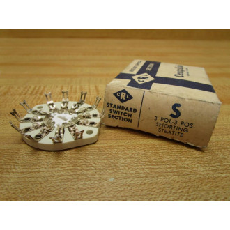 Centralab S 3 POL-3POS Rotary Switch Wafer CRL S 3 POL-3POS