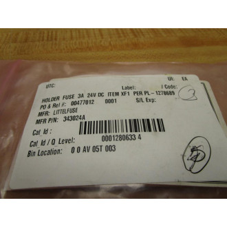 Littelfuse 343024A Indicating Fuse Holder (Pack of 3) - New No Box