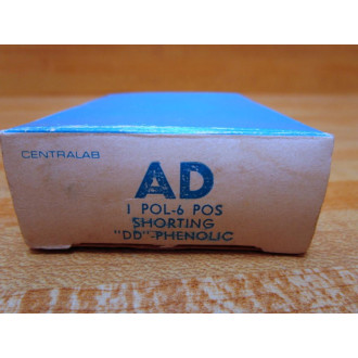 Centralab 1 POL-6 POS Rotary Switch Wafer AD 1 POL-6 POS (Pack of 2)