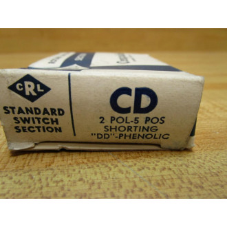 Centralab 2POL-5POS Rotary Switch Wafer CD 2POL-5POS (Pack of 2)