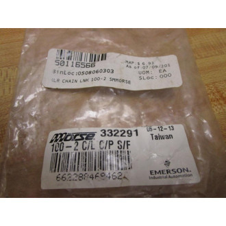 Morse 100-2 CL CP SF Roller Chain Connecting Link 332291 (Pack of 2)