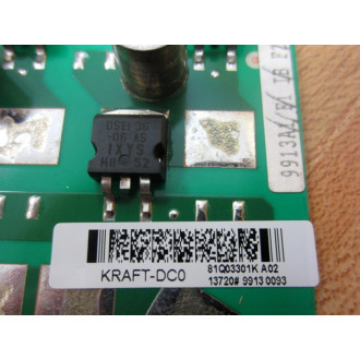 ABB 49Q03301AD Circuit Board CAD805 KRAFT-DC0 81Q03301K A02 - Used