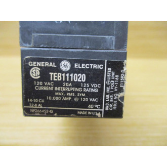 General Electric TEB111020WL 20A Circuit Breaker TEB111020 - New No Box