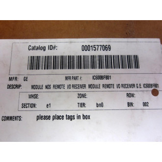 GEFanuc IC600BF801K Rem IO RCVR IC600BF801