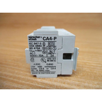Sprecher + Schuh CA4-P-11 Auxiliary Contact CA4P11 (Pack of 4) - New No Box