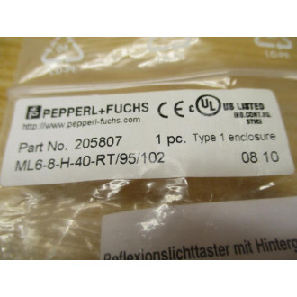 Pepperl + Fuchs ML6-8-H-40-RT95102 Background Suppression Sensor 205807