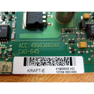 ABB 49Q03002AD Circuit Board KRAFT-E  81Q03002E A02 - Used