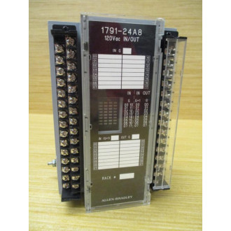 Allen Bradley 1791-24A8 IO Block 179124A8 Ser. B WO 1 Term Cover - New No Box
