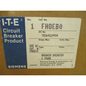 Siemens ITE FH0EB0 Breaker Operator FHOEBO