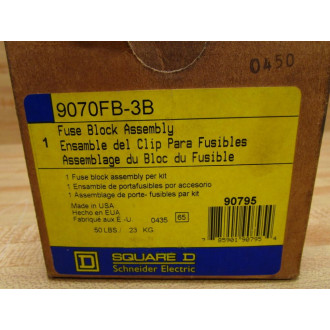 Square D 9070FB-3B Fuse Block Assembly 9070FB3B