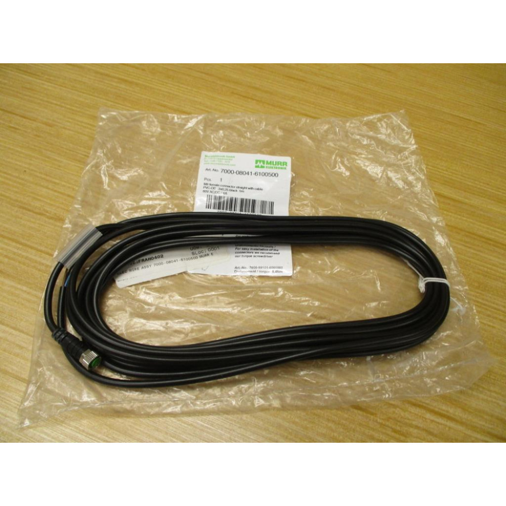 Murr Elektronik 7000-08041-6100500 Cordset 7000080416100500