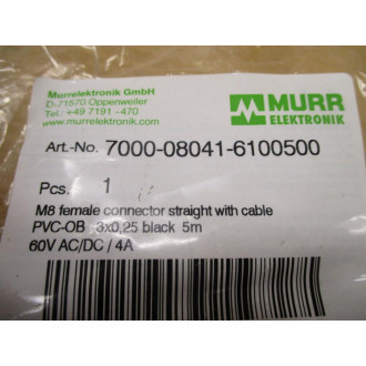 Murr Elektronik 7000-08041-6100500 Cordset 7000080416100500