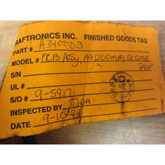 Saftronics AA1200MB Power SupplyRelay Board - New No Box