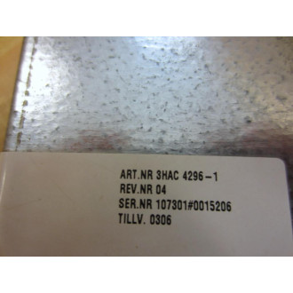 ABB 3HAC4296-1 DSQC505 Power Supply SR91B140 Rev.NR 04 - Used