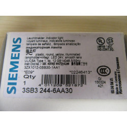 Siemens 3SB3244-6AA30 Pilot Lamp 3SB32446AA30