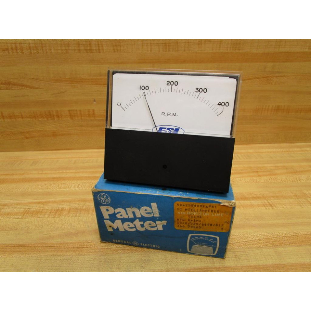 General Electric 50-055400FAFA1 Panel Meter RTG 0-1MA GE General Electric 50-055400FAFA1 Panel Meter RTG 0-1MA GE