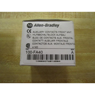 Allen Bradley 100-FA40 Contact Block 100FA40 Ser A
