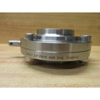 GEA GEA-7 2.5" PN10 AISI 316L 71000142 Butterfly Valve GEA-7-2.5" - New No Box