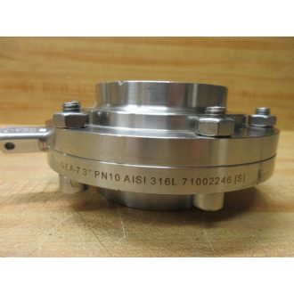 GEA GEA-7 3" PN10AISI 316L 71002246S Butterfly Valve GEA-7-3" - New No Box