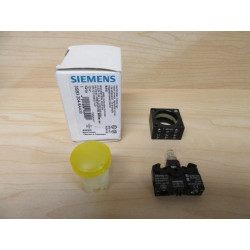 Siemens 3SB3 204-6AA30 Yellow 3SB32046AA30 wBase & 3SB3400-1A