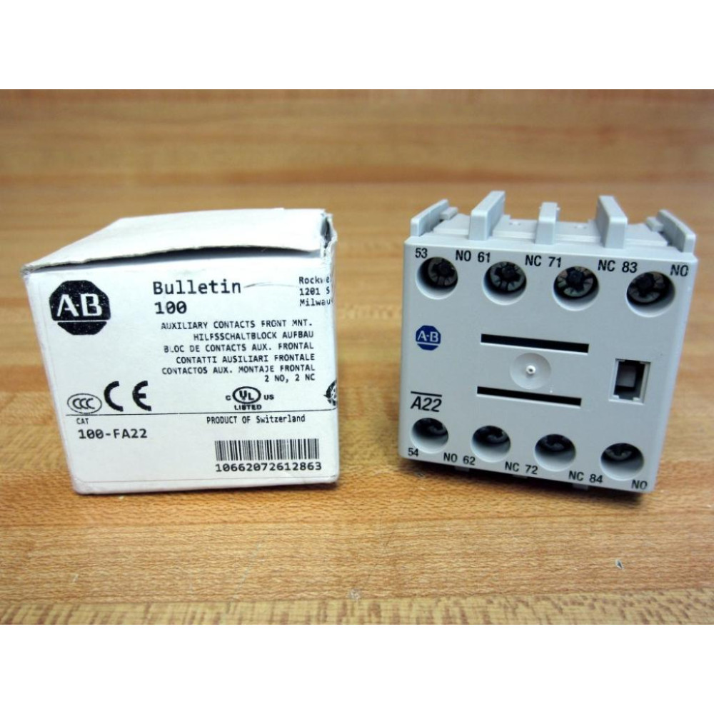 Allen Bradley 100-FA22 Contact Block 100FA22 Ser.B Allen Bradley 100-FA22 Contact Block 100FA22 Ser.B