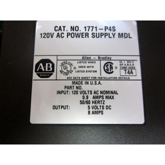 Allen Bradley 1771-P4S PLC5 PS Module1771P4S