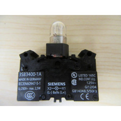 Siemens 3SB3 204-6AA30 Yellow 3SB32046AA30 wBase & 3SB3400-1A