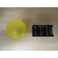 Siemens 3SB3 204-6AA30 Yellow 3SB32046AA30 wBase & 3SB3400-1A
