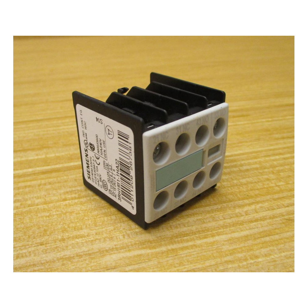 Siemens 3RH1911-1HA22 Auxiliary Switch Block 3RH19111HA22 - New No Box Siemens 3RH1911-1HA22 Auxiliary Switch Block 3RH19111HA22 - New No Box