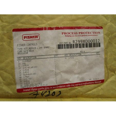 Control And R Buttons Fisher Controls R299X000012 Regulator Repair Kit