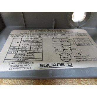Square D 2510-KO-2C Motor Starting Switch 2510-K0-2C - New No Box