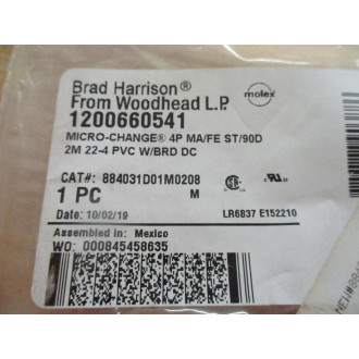 Brad Harrison 884031D01M0208 Woodhead Micro-Change Cordset 1200660541