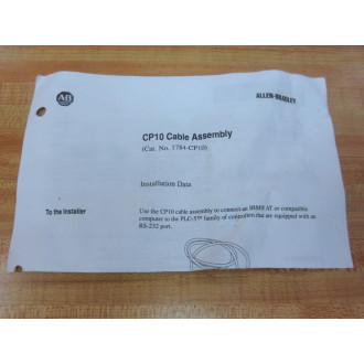 Allen Bradley 1784-CP10 PLC5 Communication Cable 1784CP10 96825901