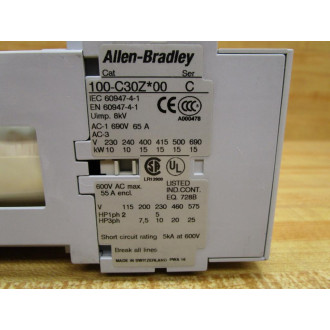 Allen Bradley 100-C30Z*00 Contactor 100C30Z00 - New No Box