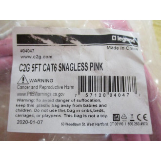 Legrand 04047 C2G Snagless CAT6 Cable (Pack of 4)