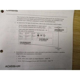 ABB ACH550 Manual - Used