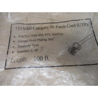 CTG 22161 Patch Cable CAT5E 100 Feet