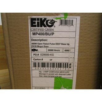 Eiko MP400BUP Metal Halide Bulb MP400BUP (Pack of 4)