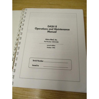 Astro-Med 22834-008 DASH 8 Manual 22834008 - Used